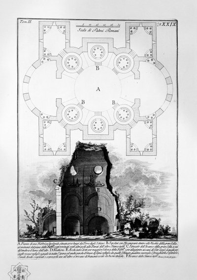 Mausoleum der Villa Gordiani von Giovanni Battista Piranesi